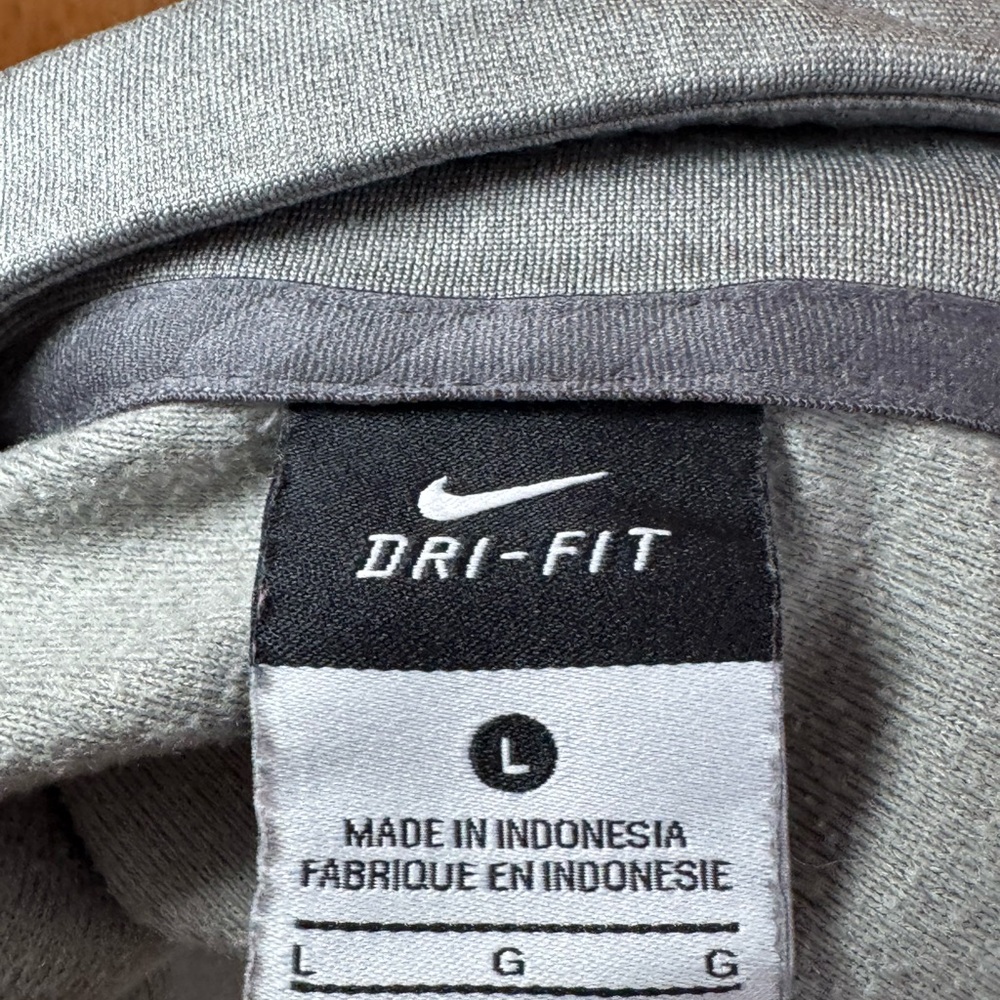 Nike Ohio State Buckeyes Men’s Large Gray Dri-FIT Quarter-Zip Pullover - Picture 9 of 9